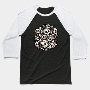 Deck the halls with skulls and bodies Baseball T-Shirt